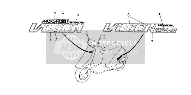 Honda SA50 1988 marca para un 1988 Honda SA50